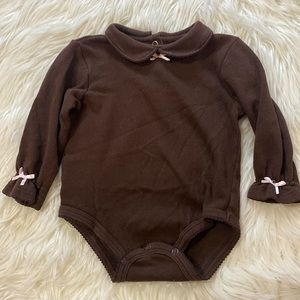 Cuddle Bear Brown Onsie With Pink Bows